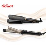 Arzum AR5035 Mona Sense Seramik Saç Düzleştirici + Lisa Xl 32 mm Saç Maşası Seti 230°C Ayarlanabilir Isı Profesyonel Bakım - 0 - Siyah