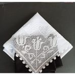 Arzum Çeyiz Tek Köşeli El Işi Dantel Bohça 100 *100 cm Boyutunda - Lale Model - MODEL 4