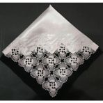 Arzum Çeyiz Tek Köşeli El Işi Iğne Oyası Bohça 100 *100 cm Boyutunda - Beyaz Dutlu Model