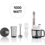 ARZUM Doğrama, Çırpma, Rendeleme, Dilimleme ve Çubuk Blender Fonksiyon-Mutfak Robotu & Blender + Hassas Mutfak Tartısı - Beyaz