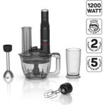 Arzum Güçlü 1200W Çok Fonksiyonlu Blender Seti, Siyah, Hızlı ve Pratik Kullanım - Ahşap
