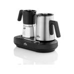 Arzum OK0027 Okka Rich Moka Pot Karıştırıcılı Metal İtalyan ve Türk Kahve Makinesi inox-siyah