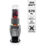 Arzum Pratik 300W Kişisel Smoothie Blenderı, Buz Kırıcı, 570ML Şişe, Şık Siyah Renk - Ahşap