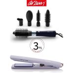 Arzum Revolution Hava Üflemeli 5'i 1 Arada Şekillendirici + Arzum Hypnose Ionmax 16 mm Turmalin Seramik Iyon Teknolojili Saç Düzleştirici - Siyah - Altın