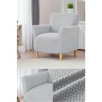 Arzuyumtuğla Desen Koltuk Örtüsü Koltuk Kılıfı Lastikli Esnek Kanepe Örtüsü Çekyat Kılıfı - 75 x 90 cm - Gri