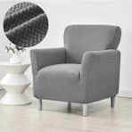 Arzuyumtuğla Desen Koltuk Örtüsü Koltuk Kılıfı Lastikli Esnek Kanepe Örtüsü Çekyat Kılıfı - 75 x 90 cm - Taş