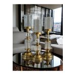 ArzzHome Dekoratif 3 Lü Kristal Şamdan & Mumluk Eskitme