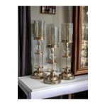 ArzzHome Dekoratif 3 Lü Kristal Şamdan & Mumluk Rose Gold