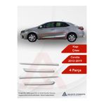 as aktif otomotiv oto krom aksesuarları Toyota Corolla SD Yan Kapı Çıtası 4 Parça 2013 ve Üzeri Krom Paslanmaz Çelik