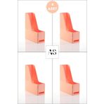 as alpa store MG101 A4 DİKEY MAGAZİNLİK ARŞİV KUTUSU DEMONTE - 4 LÜ SET-