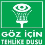 As Güvenlik Uyarı Levhası Göz Için Tehlike Duşu "1024" - Yeşil