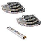 As Şerit LED 10 Metre Tüm Renkler +10 Amper Ultra Slim Trafo Iç Mekan Double Pcb - Amber