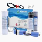 As Water Ihlas Aura Cebilon Compact Uyumlu Açık Kasa Su Arıtma 5'Li Lüx 10" Filtre Seti 80Gpd Lg Membranlı