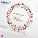 Asa Store Pleksi Masa Üstü Anne Sevgisi Renkli Çiçek Buketi