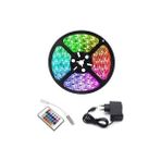 Asa Store Rgb Şerit 5 Metre 16 Renkli Kumandalı Adaptörlü Çift Taraflı Bant