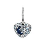 Asaf Accessory Taşlı Yıldız Charm - Mavi - Gümüş