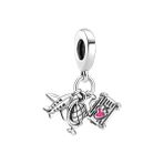 Asaf Accessory Uçak-Dünya-Küre Charm - Gri