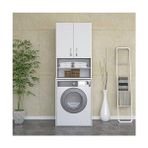 Asaf Mobilya Çamaşır Makinesi Dolabı Banyo Dolabı - Beyaz