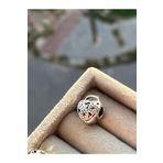 Asafaccessory Çiçekli Kalp Kilit Boncuk Charm Gümüş Kaplama Gri #1
