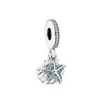 Asafaccessory Sallantılı Deniz Yıldızı Charm Gümüş Kaplama Gri Battal Standart