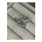 Asafaccessory Taşlı Sallantılı Hilal Ve Yıldızlar Charm Gümüş Kaplamadır Gri Battal Standart
