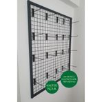 ASAFF TEL PANO 80X100 CM 4X4 SIK TELLİ DUVARA MONTE 20 ADET 15 CM KANCA DAHİL RENK: MAT SİYAH