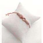 Asansörlü Swarovski Taşlı Kurt Kafası Bileklik Ayarlanabilir 9562