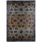 Asbest Gri Modern Geometrik Etnik Eskitme Desenli Boho Makinada Yıkanabilir Hafif Hav Toz Vermez Leke Tutmaz Kaymaz Taban Dijital Makine Baskı Halı Oturma Odası Salon Yolluk Koridor Mutfak Halısı