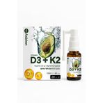ASBİEN D3+K2 Avokado Yağlı Sıvı Takviye | Yüksek Emilimli Vitamin D3 ve K2 İçeren Oral Sprey/Damla