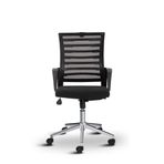 Asbir Mobilya Capri Fileli Metal Ayaklı Çalışma Koltuğu, Ofis Sandalyesi, Siyah, 57x53x95 cm, Ayarlanabilir Yükseklik (SİYAH)