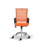 Asbir Mobilya Capri Fileli Metal Ayaklı Çalışma Koltuğu, Ofis Sandalyesi, Siyah, 57x53x95 cm, Ayarlanabilir Yükseklik (TURUNCU)