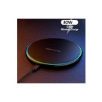 asc aksesuar 30W Kablosuz USB C hızlı şarj pedi.