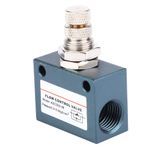 ASC200-08 G1/4 Alüminyum Alaşım Pnömatik Akış Kontrol Valfi, Hava Tüketimi Için Gaz Kelebeği Valfi, Trikalı Düğme Ile Kontrol Edilen, paslanmış Ve Hafif yapı, Hassas Conta,