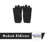 Ascim Outdoor Nubuk Eldiven Su Geçirmez Özellikli Konforlu Kullanım İçin Siyah - XL