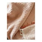 Ascotton %100 Pamuk 3 Kat Müslin Yatak Örtüsü – 200x220 cm (PUDRA)