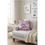 ASDİVA Colorfull Yağlı Boya Desen Biyeli Kadife Kırlent Kılıfı 43x43 Cm - Dekoratif Yastık Kılıfı