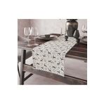 Asdiva Modern Tasarımlı Yeşil Geyik Desenli Yılbaşı Konseptli Dijital Baskılı Dekoratif 45X140 Runner