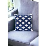 Asdiva Punch Tasarımlı Bohem Desenli Dekoratif Kırlent Kılıfı 45X45 Cm Etnik Otantik Panç Lacivert Cordon