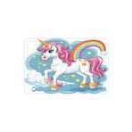 ASE DİZAYN Çocuklar Için Eğitici Ve Öğretici Ahşap Renkli Puzzle(yapboz) 1 adet 54 parça Unicorn