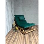 Asedia Miskin Naturel Yeşil Ahşap Sallanan Sandalye Dinlenme/Emzirme/Baba/Tv/Okuma/Uzanma Koltuğu Berjer - Yeşil - Sarı