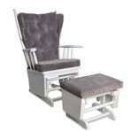Asedia Mobilya Mama Puflu Lake Minderli Gri Sallanan Sandalye