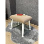 Asedia Trend Lake Krem Ahsap Ayak Uzatma Pufu Makyaj Koltugu Bench Tabure