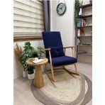 Asedia Trend Naturel Lacivert Sallanan Sandalye Dinlenme Emzirme Baba Tv Okuma Koltuğu Berjer