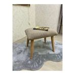 Asedia Trend Naturel Teddy Kahve Ahsap Ayak Uzatma Pufu Makyaj Koltugu Bench Tabure
