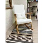 Asedia Trend Naturel Teddy Krem Sallanan Sandalye Dinlenme Emzirme Baba Tv Okuma Koltugu Berjer