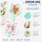 Asel Aksesuar 4 Farklı Seçenekli Yıldız Tasarımlı Sulu Simli Figürlü Yumuşak Uçlu Çocuk Saç Tarağı Fırçası - SET 1