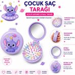 Asel Aksesuar Sevimli Figürlü Katlanabilir Aynalı Cep Boy Çocuk Saç Tarağı Fırçası Farklı Seçenekli - SET 2