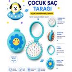 Asel Aksesuar Sevimli Figürlü Katlanabilir Aynalı Cep Boy Çocuk Saç Tarağı Fırçası Farklı Seçenekli - SET 3