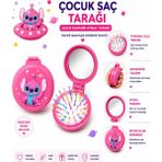 Asel Aksesuar Sevimli Figürlü Katlanabilir Aynalı Cep Boy Çocuk Saç Tarağı Fırçası Farklı Seçenekli - SET 5