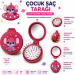 Asel Aksesuar Sevimli Figürlü Katlanabilir Aynalı Cep Boy Çocuk Saç Tarağı Fırçası Farklı Seçenekli - SET 9